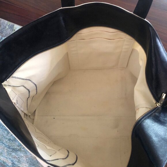 TORY BURCH Very Large Weekender Tote Bag Color block Blue - Picture 11 of 15